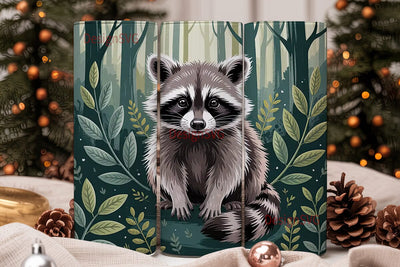 Whimsical Raccoon 20oz Tumbler Wrap Sublimation DesignSVG 