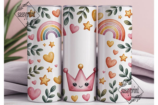 Whimsical Rainbow Tumbler Wrap PNG Sublimation sassyprint 