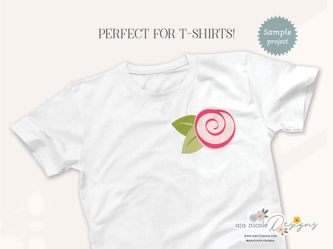 Whimsical Rosebud SVG Cut File SVG Aja Nicole Designs 