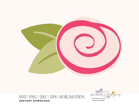 Whimsical Rosebud SVG Cut File SVG Aja Nicole Designs 
