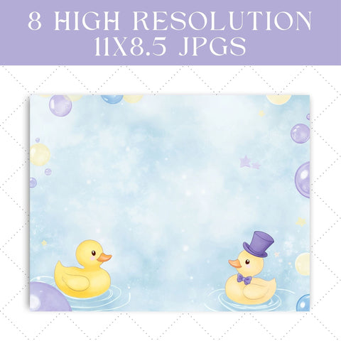 Whimsical Rubber Ducks Junk Journal Paper | Printable Junk Journal Paper SVG Paige Cole Studio 