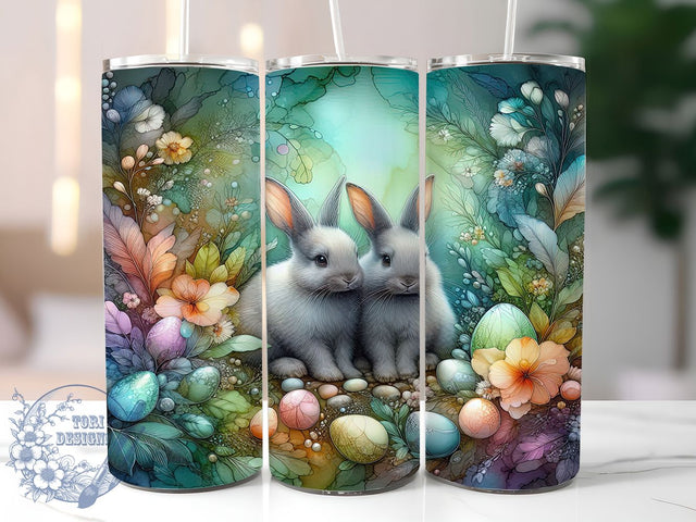 Whimsical Rustic Easter Bunny Tumbler, Spring Bunny Tumbler, Cute Rabbit Wrap, Whimsical Bunny Wrap, Rustic Easter Wrap, Sublimation Design, Trendy Gift Idea Sublimation ToriDesigns 