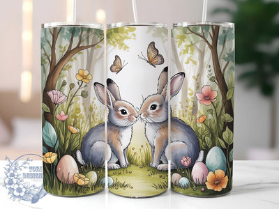 Whimsical Rustic Easter Bunny Tumbler, Spring Bunny Tumbler, Cute Rabbit Wrap, Whimsical Bunny Wrap, Rustic Easter Wrap, Sublimation Design, Trendy Gift Idea Sublimation ToriDesigns 