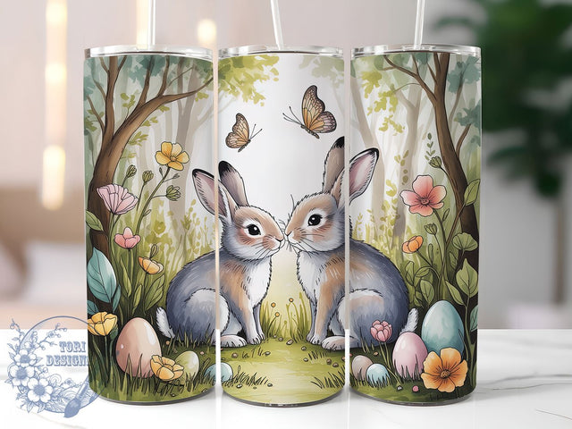 Whimsical Rustic Easter Bunny Tumbler, Spring Bunny Tumbler, Cute Rabbit Wrap, Whimsical Bunny Wrap, Rustic Easter Wrap, Sublimation Design, Trendy Gift Idea Sublimation ToriDesigns 