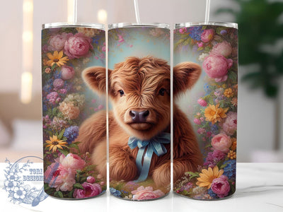 Whimsical Rustic Farm Cow Tumbler, Highland Cow Tumbler, Rustic Farm Cow Wrap, Whimsical Cow Wrap, Country Cow Wrap, Sublimation Design, Trendy Gift Idea Sublimation ToriDesigns 