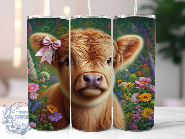 Whimsical Rustic Farm Cow Tumbler, Highland Cow Tumbler, Rustic Farm Cow Wrap, Whimsical Cow Wrap, Country Cow Wrap, Sublimation Design, Trendy Gift Idea Sublimation ToriDesigns 
