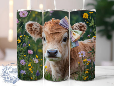Whimsical Rustic Farm Cow Tumbler, Highland Cow Tumbler, Rustic Farm Cow Wrap, Whimsical Cow Wrap, Country Cow Wrap, Sublimation Design, Trendy Gift Idea Sublimation ToriDesigns 