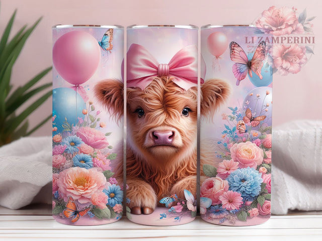 Whimsical Rustic Highland Cow Tumbler, Highland Cow Tumbler, Rustic Cow Wrap, Whimsical Cow Wrap, Country Cow Wrap, Sublimation Design, Trendy Gift Idea Sublimation Li Zamperini 