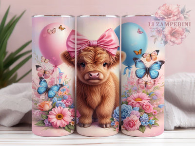 Whimsical Rustic Highland Cow Tumbler, Highland Cow Tumbler, Rustic Cow Wrap, Whimsical Cow Wrap, Country Cow Wrap, Sublimation Design, Trendy Gift Idea Sublimation Li Zamperini 