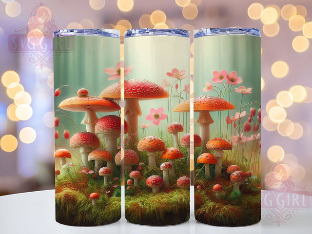 Whimsical Rustic Mushroom Cottage Tumbler, Cottagecore Tumbler, Rustic Mushroom Wrap, Whimsical Cottage Wrap, Country Cottage Wrap, Sublimation Design, Trendy Gift Idea Sublimation SvggirlplusArt 