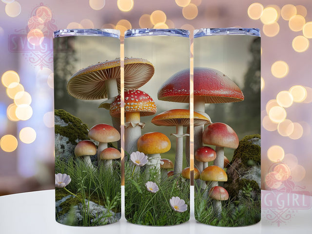 Whimsical Rustic Mushroom Cottage Tumbler, Cottagecore Tumbler, Rustic Mushroom Wrap, Whimsical Cottage Wrap, Country Cottage Wrap, Sublimation Design, Trendy Gift Idea Sublimation SvggirlplusArt 