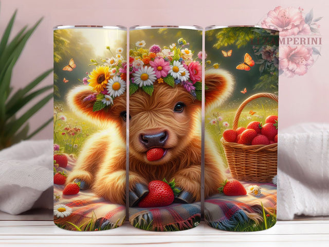 Whimsical Rustic Summer Highland Cow Tumbler, Highland Cow Tumbler, Rustic Cow Wrap, Whimsical Cow Wrap, Country Cow Wrap, Sublimation Design, Trendy Gift Idea Sublimation Li Zamperini 