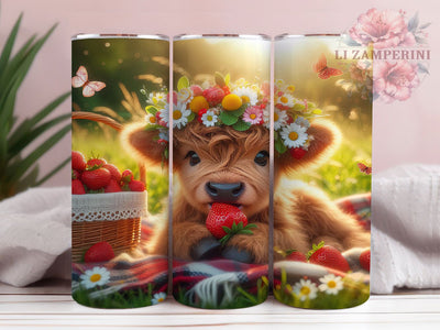 Whimsical Rustic Summer Highland Cow Tumbler, Highland Cow Tumbler, Rustic Cow Wrap, Whimsical Cow Wrap, Country Cow Wrap, Sublimation Design, Trendy Gift Idea Sublimation Li Zamperini 