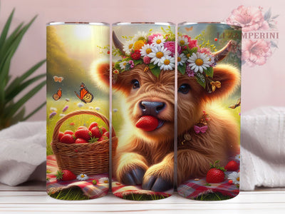 Whimsical Rustic Summer Highland Cow Tumbler, Highland Cow Tumbler, Rustic Cow Wrap, Whimsical Cow Wrap, Country Cow Wrap, Sublimation Design, Trendy Gift Idea Sublimation Li Zamperini 