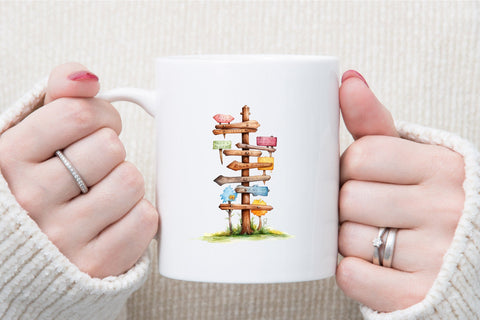 Whimsical Rustic Wood Signs Clipart Sublimation designartist 