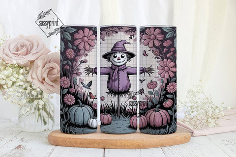 Whimsical Scarecrow 20oz Tumbler Wrap Sublimation sassyprint 