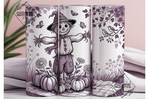Whimsical Scarecrow 20oz Tumbler Wrap Sublimation sassyprint 