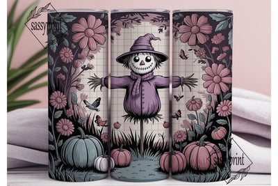 Whimsical Scarecrow 20oz Tumbler Wrap Sublimation sassyprint 