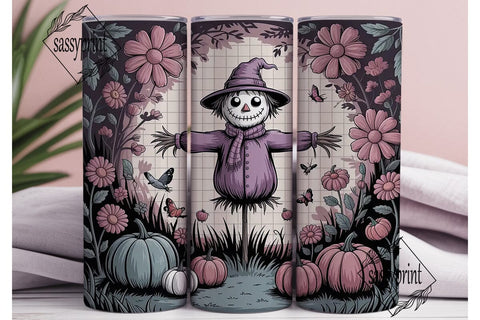 Whimsical Scarecrow 20oz Tumbler Wrap Sublimation sassyprint 