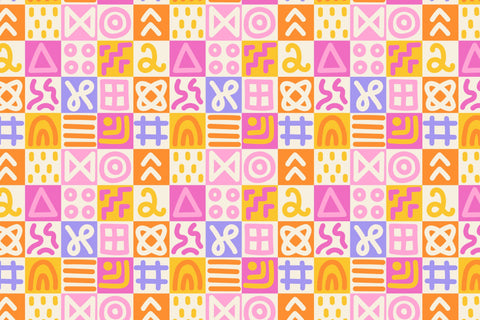 Whimsical Scribbles Seamless Patterns Digital Pattern Rin Green 