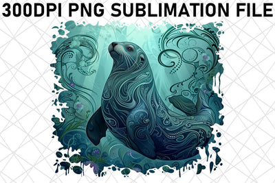 Whimsical Sea Creature Watercolor Art: Sublimation Delight Sublimation afrosvg 