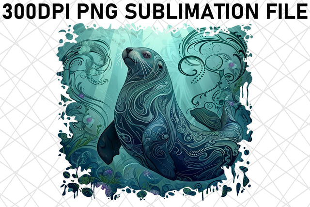 Whimsical Sea Creature Watercolor Art: Sublimation Delight Sublimation afrosvg 