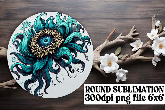 Whimsical Sea Creatures Circle Designs - Sublimation Keychain Coasters Sublimation afrosvg 