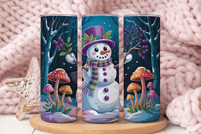 Whimsical Snowman 20oz Tumbler Wrap Sublimation DesignSVG 