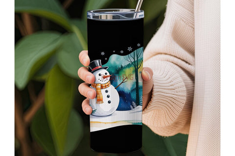 Whimsical Snowman Christmas 20oz Sublimation DesignSVG 