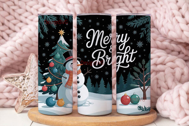 Whimsical Snowman Christmas 20oz Sublimation DesignSVG 