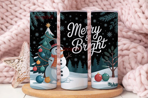 Whimsical Snowman Christmas 20oz Sublimation DesignSVG 