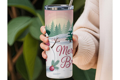 Whimsical Snowman Christmas 20oz Tumbler Sublimation DesignSVG 