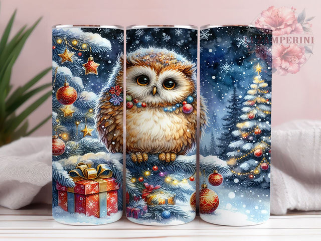 Whimsical Soft Paint Cute Owl Tumbler, Cute Owl Tumbler, 20oz Tumbler Wrap, Owl Sublimation Art, Magical Animal Tumbler, Whimsical Drinkware, Colorful Owl Design Sublimation Li Zamperini 