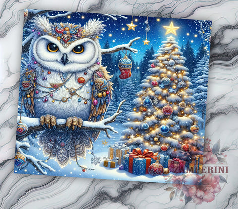 Whimsical Soft Paint Cute Owl Tumbler, Cute Owl Tumbler, 20oz Tumbler Wrap, Owl Sublimation Art, Magical Animal Tumbler, Whimsical Drinkware, Colorful Owl Design Sublimation Li Zamperini 