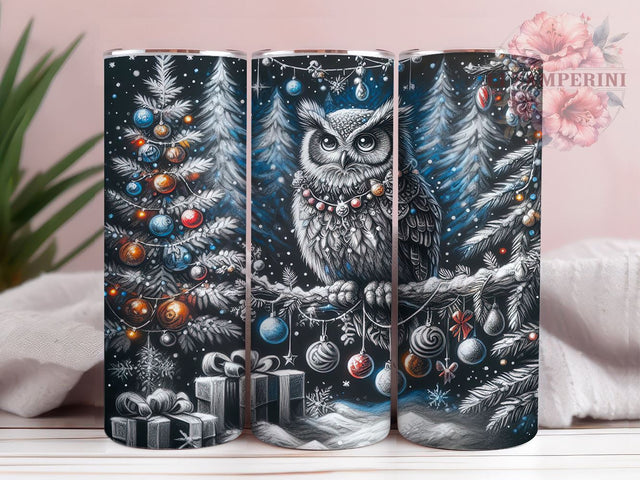 Whimsical Soft Paint Cute Owl Tumbler, Cute Owl Tumbler, 20oz Tumbler Wrap, Owl Sublimation Art, Magical Animal Tumbler, Whimsical Drinkware, Colorful Owl Design Sublimation Li Zamperini 