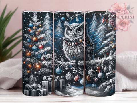 Whimsical Soft Paint Cute Owl Tumbler, Cute Owl Tumbler, 20oz Tumbler Wrap, Owl Sublimation Art, Magical Animal Tumbler, Whimsical Drinkware, Colorful Owl Design Sublimation Li Zamperini 