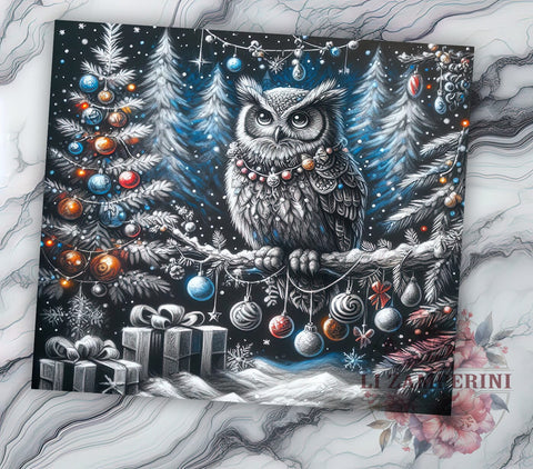 Whimsical Soft Paint Cute Owl Tumbler, Cute Owl Tumbler, 20oz Tumbler Wrap, Owl Sublimation Art, Magical Animal Tumbler, Whimsical Drinkware, Colorful Owl Design Sublimation Li Zamperini 