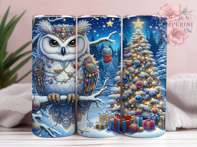 Whimsical Soft Paint Cute Owl Tumbler, Cute Owl Tumbler, 20oz Tumbler Wrap, Owl Sublimation Art, Magical Animal Tumbler, Whimsical Drinkware, Colorful Owl Design Sublimation Li Zamperini 