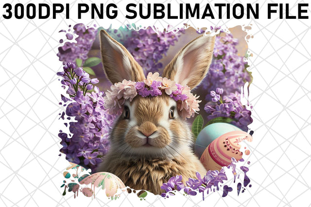 Whimsical Spring Bunny Sublimation Design Sublimation afrosvg 