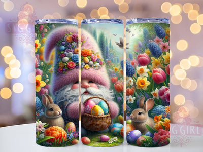 Whimsical Spring Easter Gnome Tumbler, Spring Floral Tumbler, Whimsical Gnome Wrap, Rustic Easter Wrap, Cute Gnome Wrap, Sublimation Design, Trendy Gift Idea Sublimation SvggirlplusArt 
