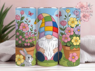 Whimsical Spring Floral Gnome Tumbler, Colorful Flower Tumbler, Cute Gnome Wrap, Spring Floral Wrap, Whimsical Gnome Wrap, Sublimation Design, Trendy Gift Idea Sublimation Li Zamperini 