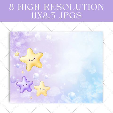 Whimsical Starfish Junk Journal Paper | Printable Junk Journal Paper SVG Paige Cole Studio 