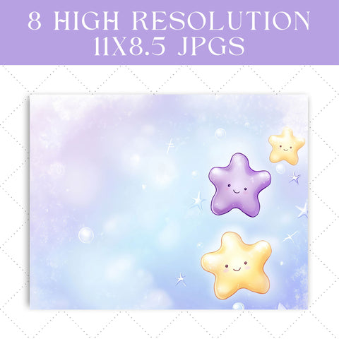 Whimsical Starfish Junk Journal Paper | Printable Junk Journal Paper SVG Paige Cole Studio 