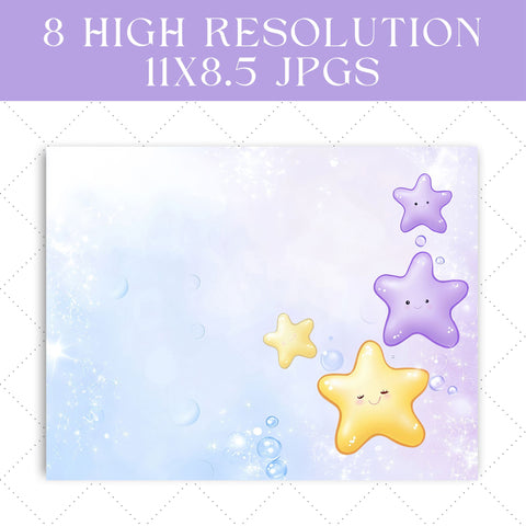 Whimsical Starfish Junk Journal Paper | Printable Junk Journal Paper SVG Paige Cole Studio 