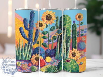Whimsical Succulent Cactus Tumbler, Cactus Tumbler Design, Desert Plant Wrap, Whimsical Succulent Wrap, Rustic Cactus Wrap, Sublimation Design, Trendy Gift Idea Sublimation ToriDesigns 