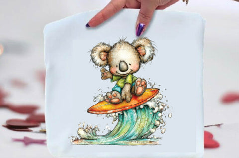 Whimsical Summer Beach Koala Clipart Bundle. Sublimation SVGArt 