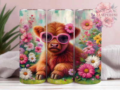 Whimsical Summer Flower Cow Tumbler, Highland Cow Tumbler, Rustic Cow Wrap, Whimsical Cow Wrap, Country Cow Wrap, Sublimation Design, Trendy Gift Idea Sublimation Li Zamperini 