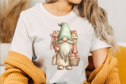 Whimsical Summer Gnome Clipart Bundle. Sublimation SVGArt 