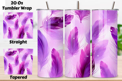 Whimsical Teal Feathers Tumbler Wrap | seamless wrap png, Peacock Tumbler Design Seamless, Feathers Tumbler Wrap Png, Sublimation Digital Downloads Instant, 20oz Skinny Tumbler Sublimation FloridPrintables 