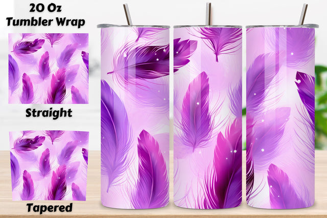 Whimsical Teal Feathers Tumbler Wrap | seamless wrap png, Peacock Tumbler Design Seamless, Feathers Tumbler Wrap Png, Sublimation Digital Downloads Instant, 20oz Skinny Tumbler Sublimation FloridPrintables 